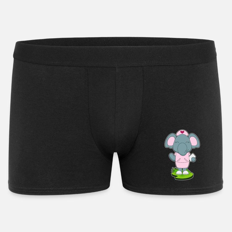 Elefant Krankenschwester  - Männer Boxer Shorts - Schwarz