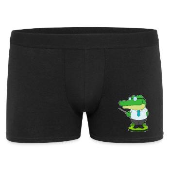 Crocodile Teacher Pointing Stick School - Men's Boxer Shorts - black - Front