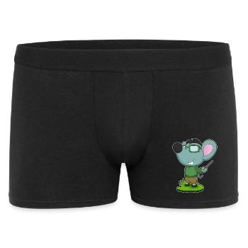 École de pointage des enseignants de souris - Boxer Homme - noir - Devant