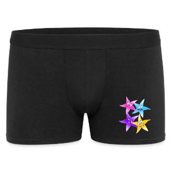 Vivid Star Quartet Fun Cartoon Stars - Men's Boxer Shorts - black - Front