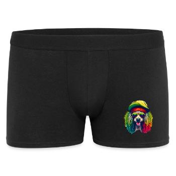 Caniche Rasta Cool Coloré - Boxer Homme - noir - Devant