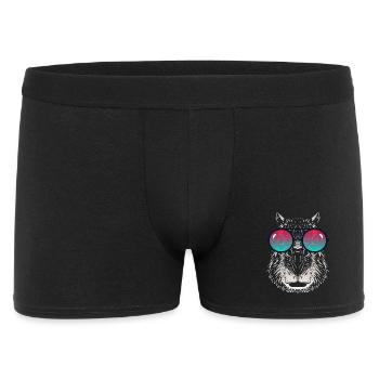 Capybara cool avec des lunettes de soleil - Boxer Homme - noir - Devant