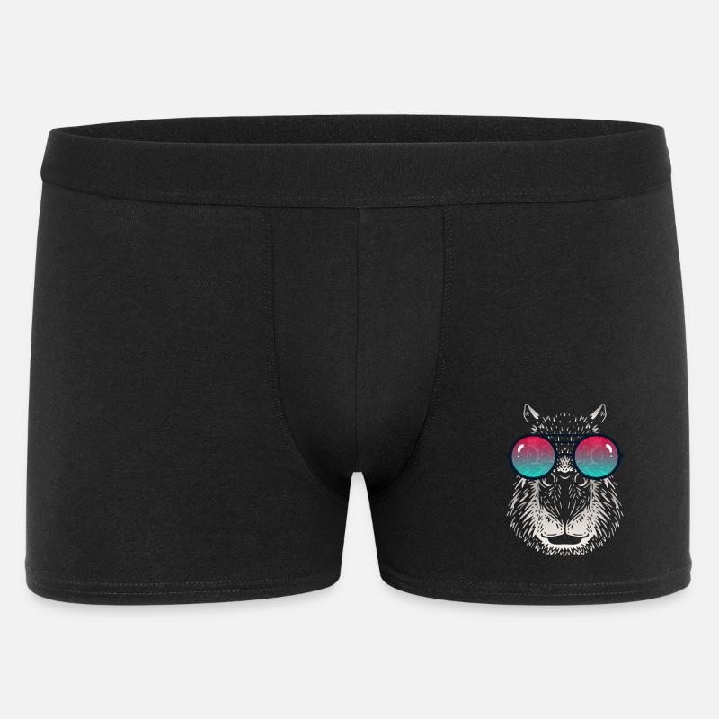 Cooles Capybara mit Sonnenbrille - Männer Boxer Shorts - Schwarz