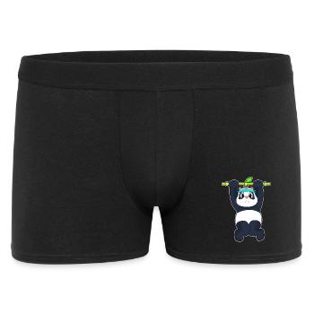 Panda Bodybuilder Pull-ups Bodybuilding - Men's Boxer Shorts - black - Front