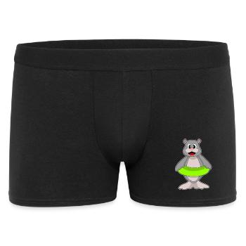 Seal Swimming Swimming Ring Summer - Men's Boxer Shorts - black - Front