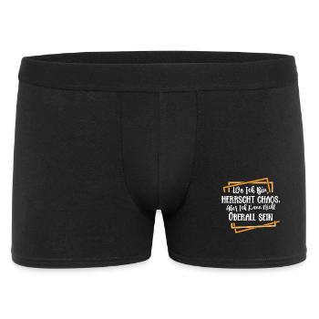 Wo ich bin ist Chaos ich kann nicht überall sein - Männer Boxer Shorts - Schwarz - Vorne