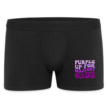 Groovy Purple Up For Military Child Month The Mili - Männer Boxer Shorts - Schwarz - Vorne