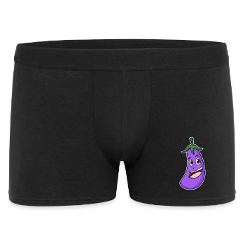 Eggplant motif - Men's Boxer Shorts - black - Front