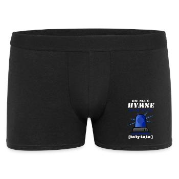 Blaulicht Sirene die neue Hymne - Männer Boxer Shorts - Schwarz - Vorne