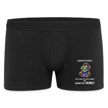 Sei immer ein Affe - Männer Boxer Shorts - Schwarz - Vorne