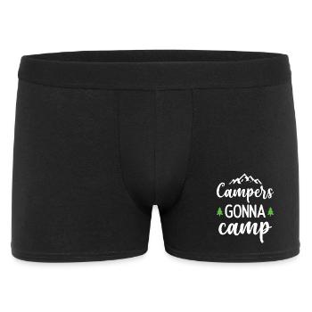 Campeurs qui vont au camp - Boxer Homme - noir - Devant