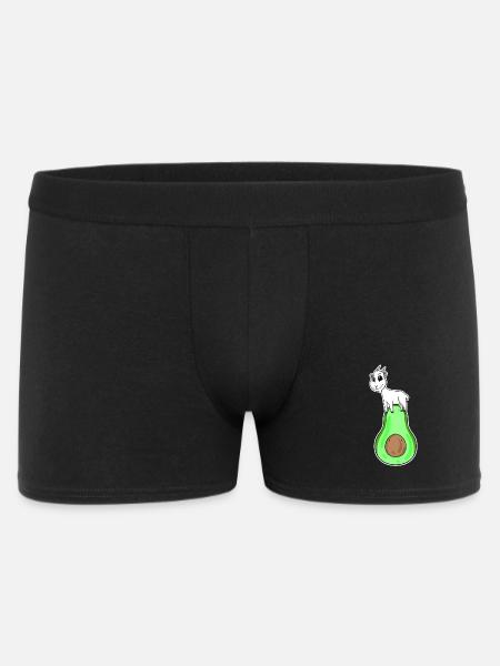 Goat on avocado - Men's Boxer Shorts - black