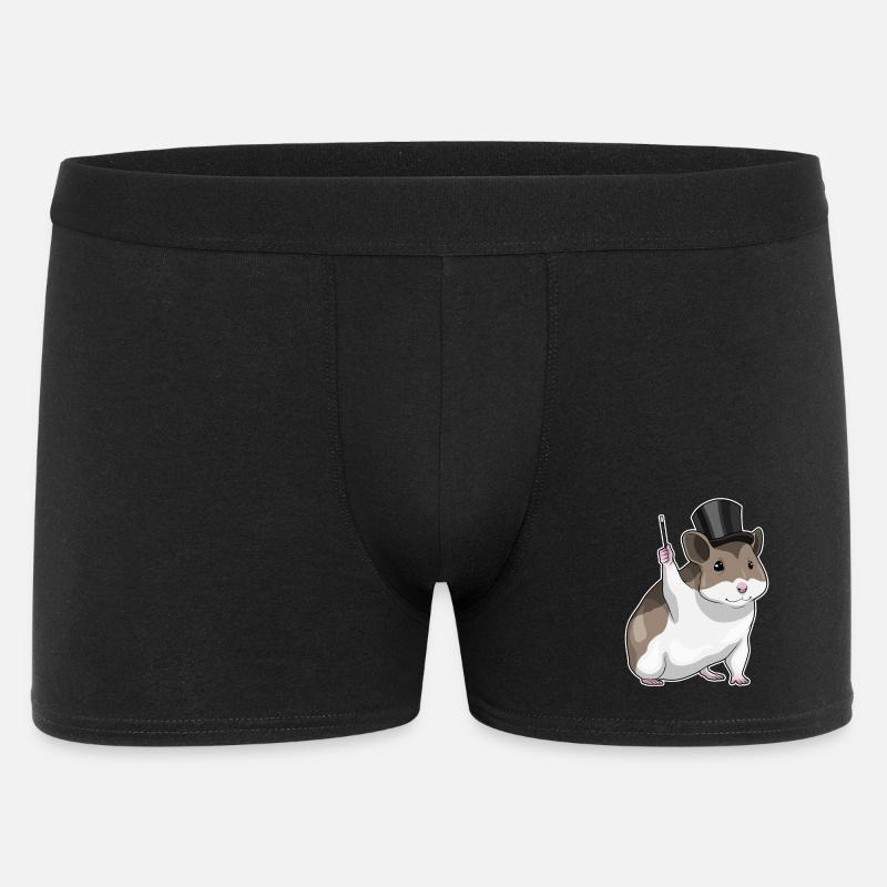 Hamster Zauberer Zauberstab - Männer Boxer Shorts - Schwarz