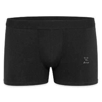 Be kind heart minimalistisch - Männer Boxer Shorts - Schwarz - Vorne