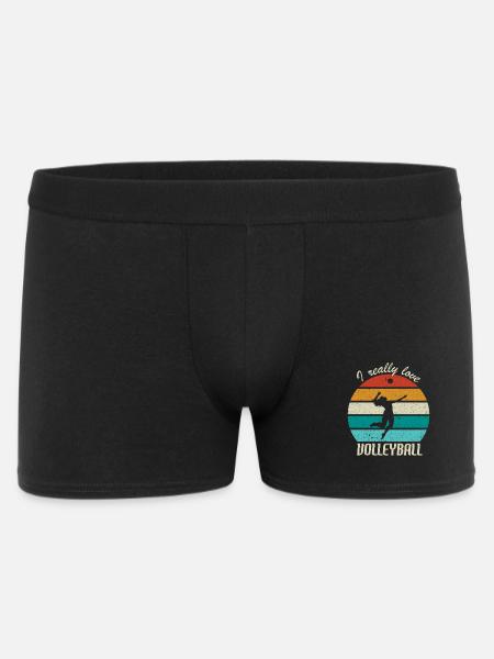 Ich liebe Volleyball - Männer Boxer Shorts - Schwarz