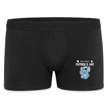 Father's Day - First Father's Day Gift - Men's Boxer Shorts - black - Front