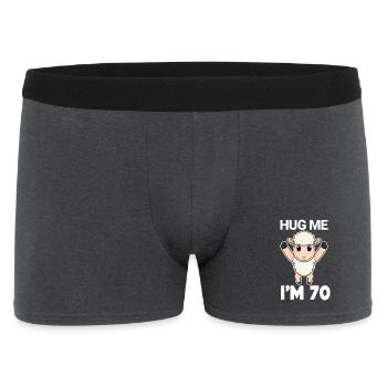 70 birthday - 70 years - hug - Men's Boxer Shorts - charcoal grey - Front