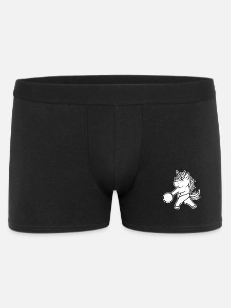 Einhorn Bowler Kinder - Männer Boxer Shorts - Schwarz