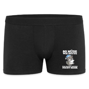 Müde Spruch lustig Schlafen - Sibirische Katze - Männer Boxer Shorts - Schwarz - Vorne