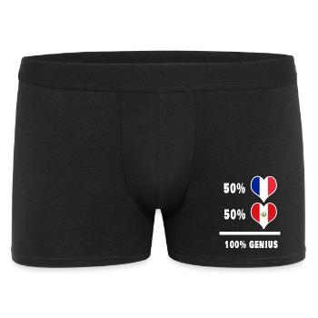 Pérou et France 100% génial Drapeaux - Boxer Homme - noir - Devant