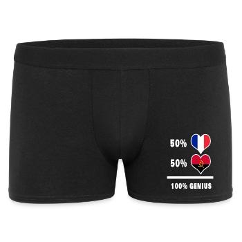 Drapeaux Angola et France 100% génial - Boxer Homme - noir - Devant