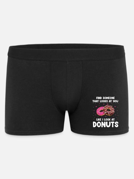 Donuts Love Design - Männer Boxer Shorts - Schwarz