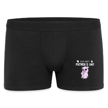Father's Day motif - first Father's Day gift - Men's Boxer Shorts - black - Front