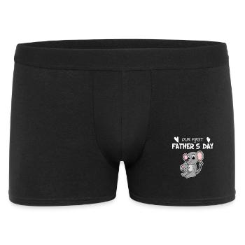 Father's Day motif - first Father's Day gift - Men's Boxer Shorts - black - Front