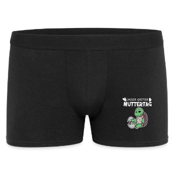 Muttertag - erster Muttertag Geschenk - Männer Boxer Shorts - Schwarz - Vorne