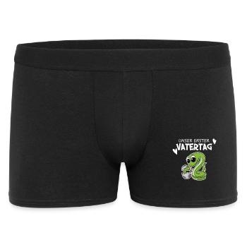 Vatertag - erster Vatertag Geschenk - Männer Boxer Shorts - Schwarz - Vorne