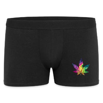 Tie Dye Batik Cannabis Leaf | Hemp leaf - Men's Boxer Shorts - black - Front