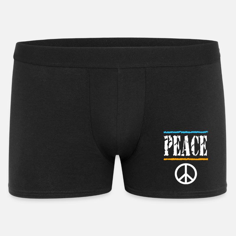 Retro Peace Vibes Tee - Men's Boxer Shorts - black