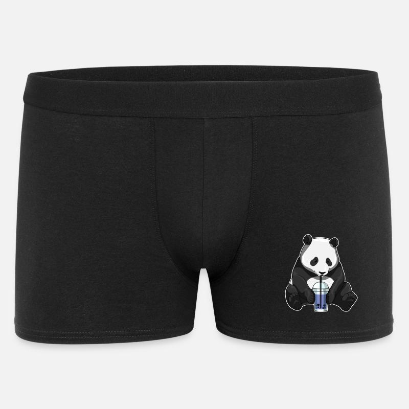 Panda Bubble Tea - Männer Boxer Shorts - Schwarz