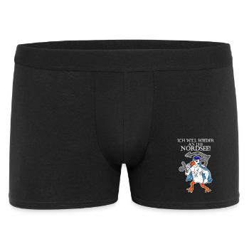 Nordsee Spruch - Männer Boxer Shorts - Schwarz - Vorne
