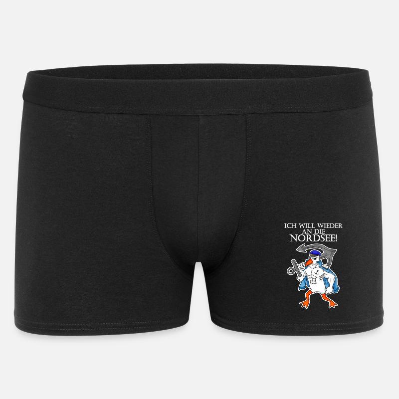 Nordsee Spruch - Männer Boxer Shorts - Schwarz
