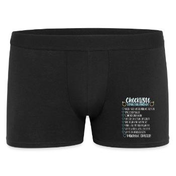 Braut Brautaufgaben Junggesellinnenabschied JGA - Männer Boxer Shorts - Schwarz - Vorne