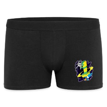 1 an - Inscription - Motif astronaute - Boxer Homme - noir - Devant