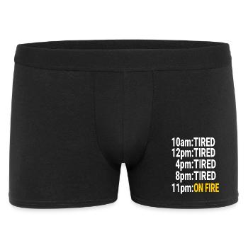 Fatigué toute la journée mais la nuit en feu - Boxer Homme - noir - Devant