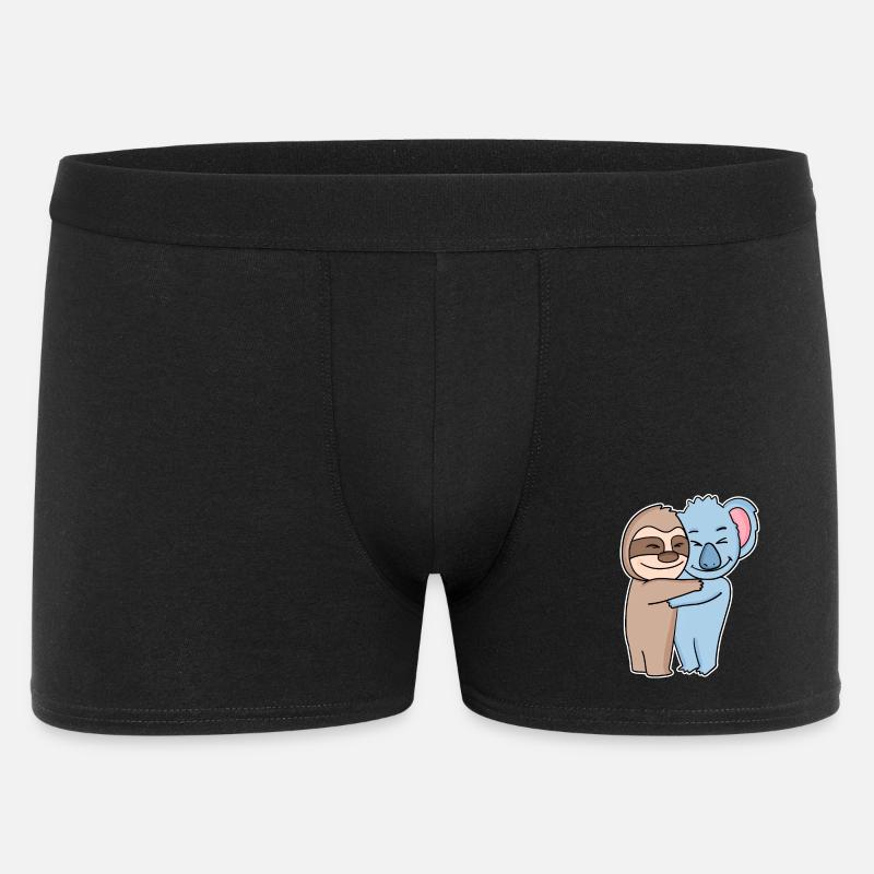 Sloth and koala hugging - hug - Men's Boxer Shorts - black