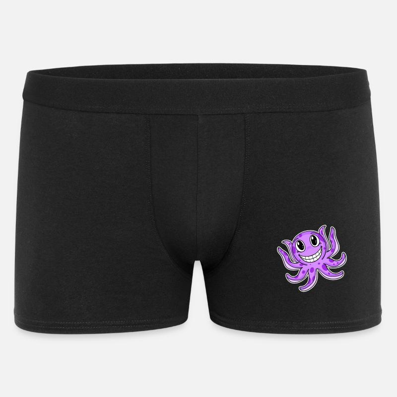 Krake Tintenfisch - Männer Boxer Shorts - Schwarz