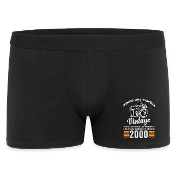 Caméra vintage 2000 cadeau anniversaire humour - Boxer Homme - noir - Devant