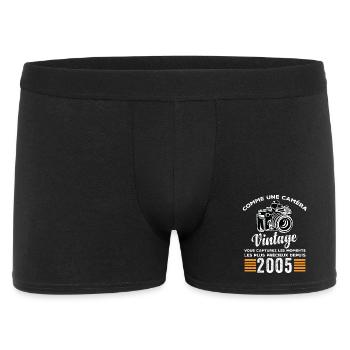 Caméra vintage 2005 cadeau anniversaire humour - Boxer Homme - noir - Devant