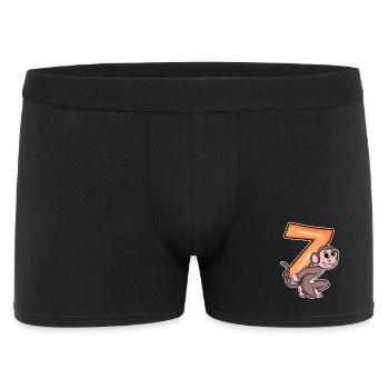 7 ans 7 ans avec motif animal - sept - Boxer Homme - noir - Devant