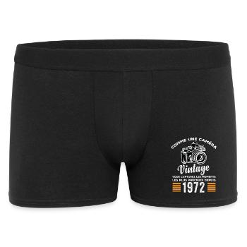 Caméra vintage 1972 cadeau anniversaire humour - Boxer Homme - noir - Devant