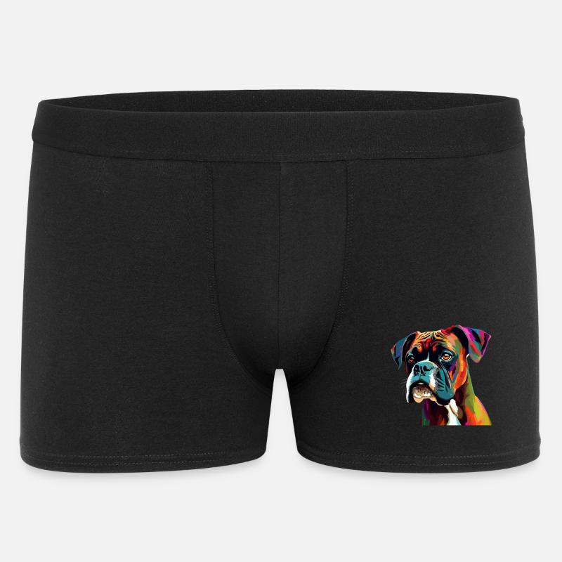 Boxer Hund Bunt - Männer Boxer Shorts - Schwarz