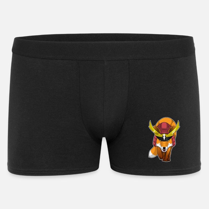 Fuchs Samurai Kampfkunst - Männer Boxer Shorts - Schwarz