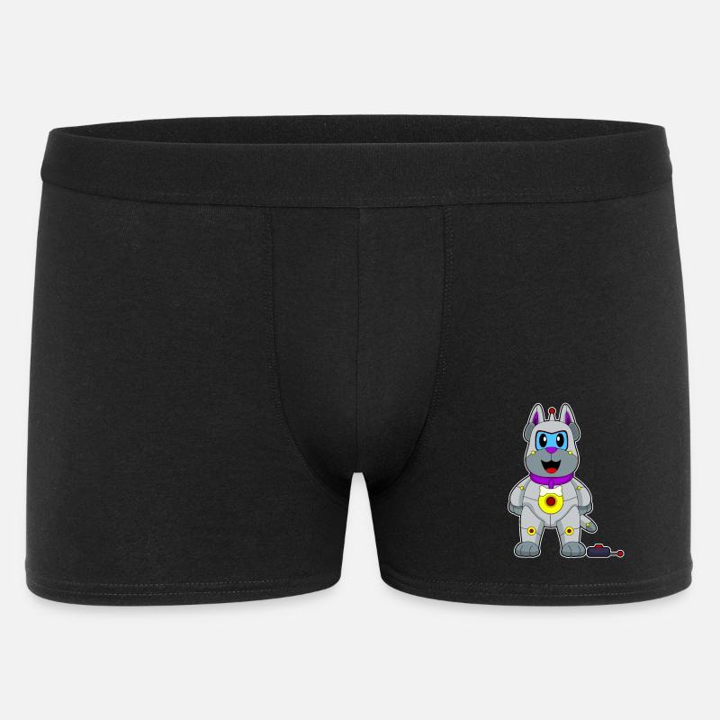Hund Roboter - Männer Boxer Shorts - Schwarz