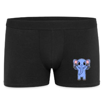 Elephant Dumbbell Training Strength Training Fitness - Men's Boxer Shorts - black - Front