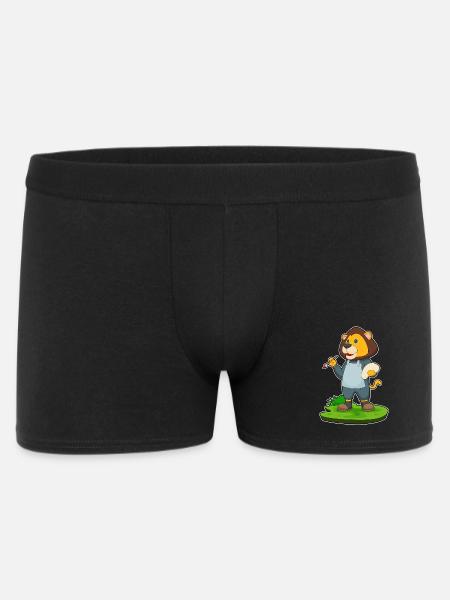 Lion Peintre Pinceau Peinture - Boxer Homme - noir