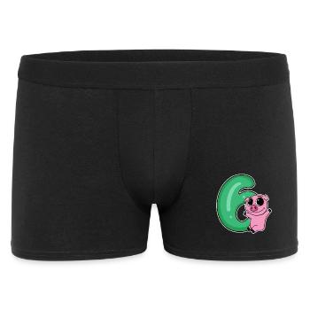 6 Anniversaire 6 ans avec motif animal - Six - Boxer Homme - noir - Devant